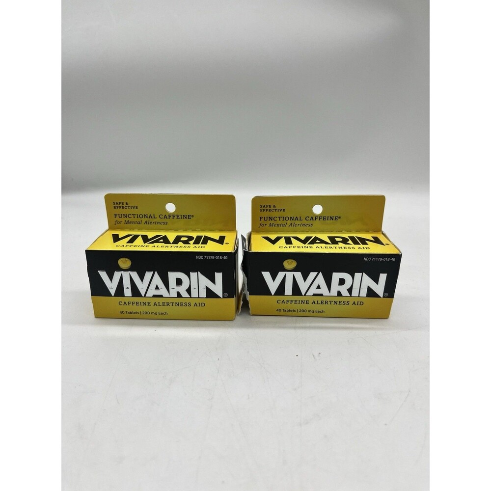 2 QTY Vivarin Caffeine 200mg Caffeine per Dose